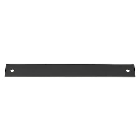 Gliderite Hardware 9 in. Matte Black Squared Back Plate 7-9/16 in. Center to Center - 9342-192-MB 9342-192-MB-1